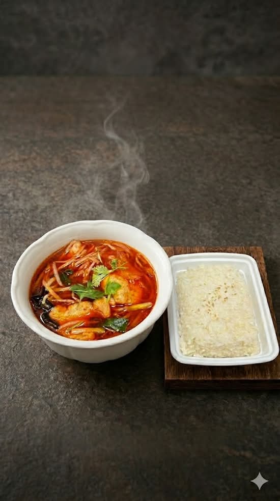 🍲*NEW*  Spicy Fish Hot Pot (with Rice)🐟🌶 / 🍲*NEW*麻辣魚片火鍋(配白飯一碗)🐟🌶